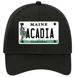 Acadia Maine Metal on Trucker Mesh Snapback Hat - Black